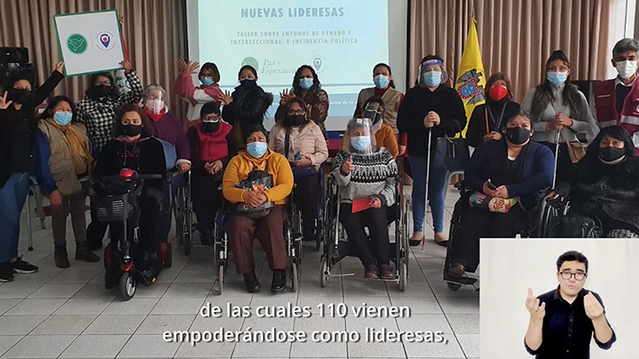 grupos de mujeres con discapacidad que fueron capacitadas en derechos