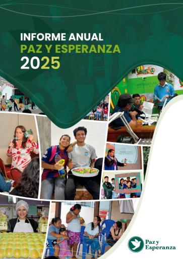 portada informe 2025, lleno de fotos del trabajo de PyE